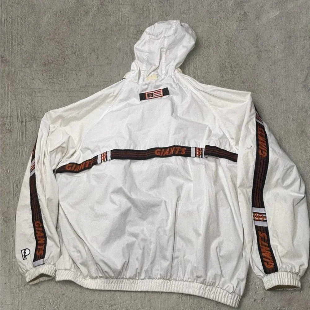 Vintage Y2K Pro Player White SF Giants Hooded Jacket - Picture 2 of 8